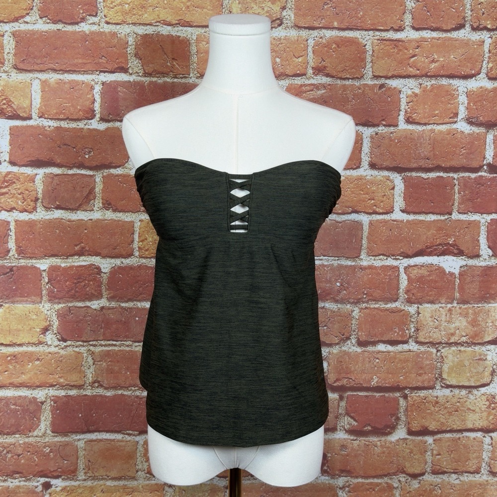 Mossimo Strapless Crop Top Women's Size Small Built In Padded Bra